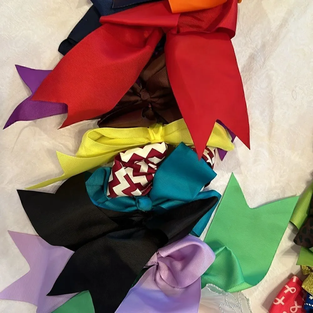 Hair Bows Barettes Set of 40 All Colors